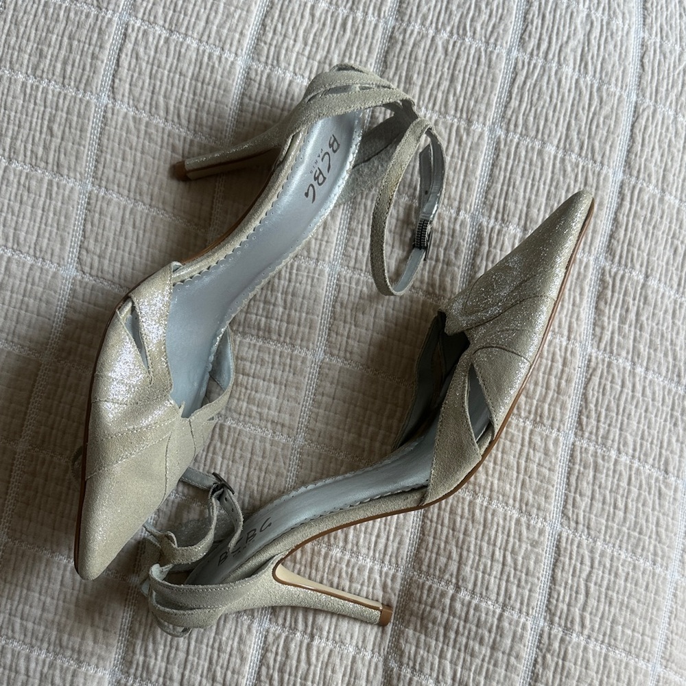 BCBGeneration Glittering Cream Heels